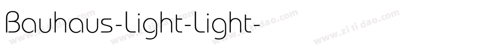 Bauhaus-Light-Light字体转换