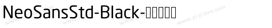 NeoSansStd-Black字体转换