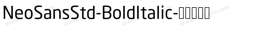 NeoSansStd-BoldItalic字体转换