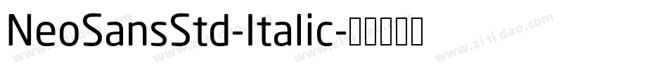 NeoSansStd-Italic字体转换