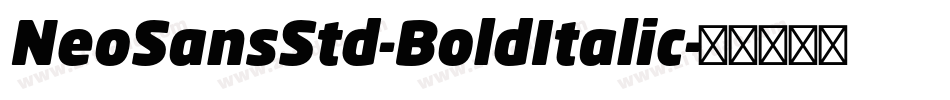 NeoSansStd-BoldItalic字体转换