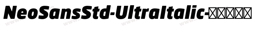 NeoSansStd-UltraItalic字体转换