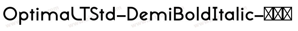OptimaLTStd-DemiBoldItalic字体转换