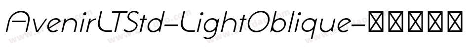 AvenirLTStd-LightOblique字体转换