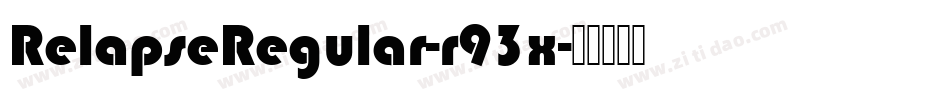 RelapseRegular-r93x字体转换