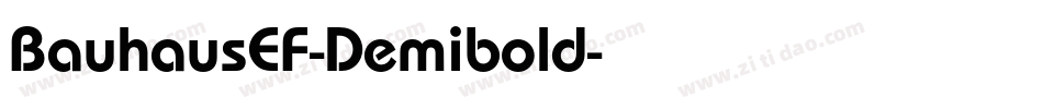 BauhausEF-Demibold字体转换