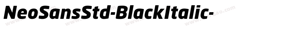NeoSansStd-BlackItalic字体转换