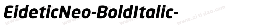 EideticNeo-BoldItalic字体转换