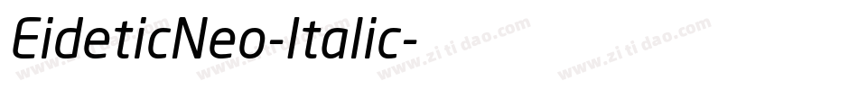 EideticNeo-Italic字体转换