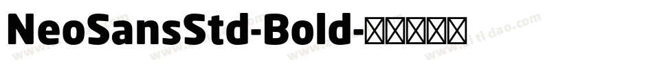 NeoSansStd-Bold字体转换