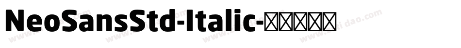 NeoSansStd-Italic字体转换