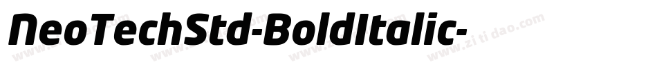 NeoTechStd-BoldItalic字体转换