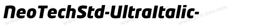NeoTechStd-UltraItalic字体转换