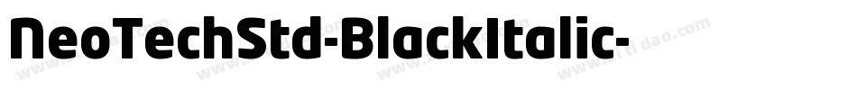 NeoTechStd-BlackItalic字体转换