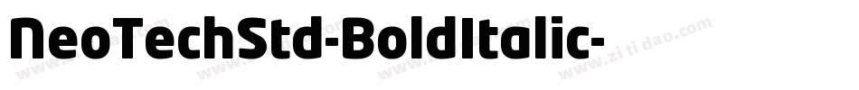 NeoTechStd-BoldItalic字体转换