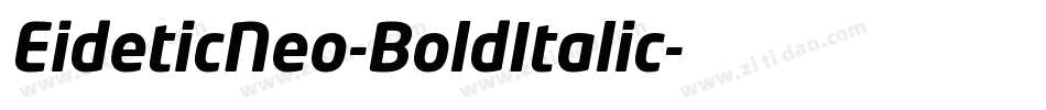 EideticNeo-BoldItalic字体转换