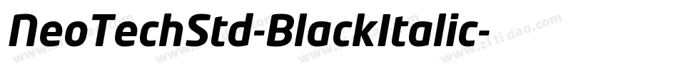 NeoTechStd-BlackItalic字体转换