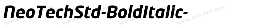 NeoTechStd-BoldItalic字体转换