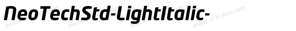 NeoTechStd-LightItalic字体转换