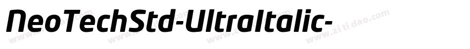 NeoTechStd-UltraItalic字体转换