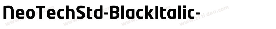 NeoTechStd-BlackItalic字体转换