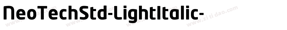 NeoTechStd-LightItalic字体转换