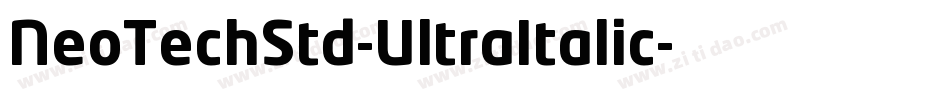 NeoTechStd-UltraItalic字体转换