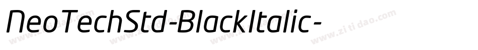 NeoTechStd-BlackItalic字体转换