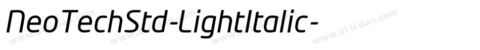 NeoTechStd-LightItalic字体转换