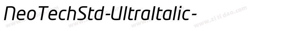 NeoTechStd-UltraItalic字体转换