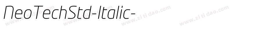 NeoTechStd-Italic字体转换