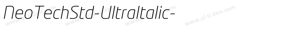 NeoTechStd-UltraItalic字体转换