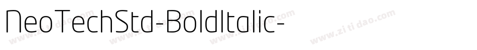 NeoTechStd-BoldItalic字体转换