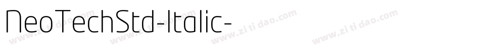NeoTechStd-Italic字体转换