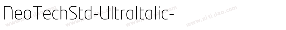 NeoTechStd-UltraItalic字体转换