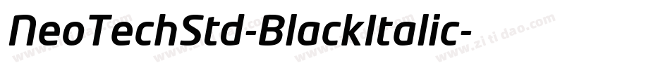 NeoTechStd-BlackItalic字体转换