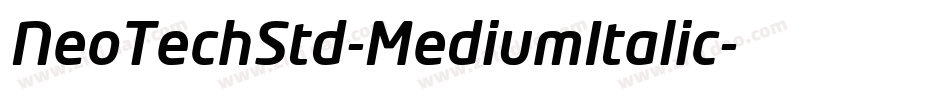 NeoTechStd-MediumItalic字体转换