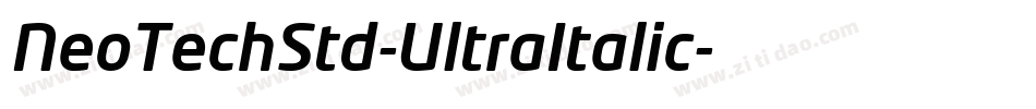 NeoTechStd-UltraItalic字体转换