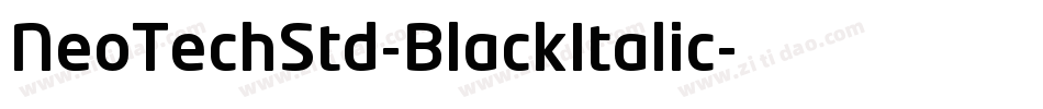 NeoTechStd-BlackItalic字体转换