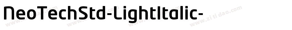 NeoTechStd-LightItalic字体转换