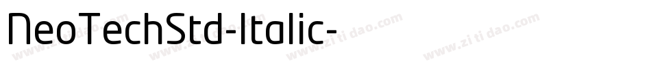 NeoTechStd-Italic字体转换