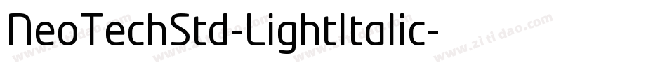 NeoTechStd-LightItalic字体转换
