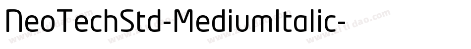 NeoTechStd-MediumItalic字体转换