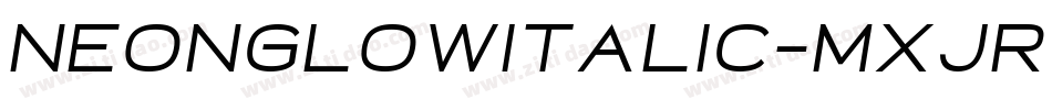 NeonGlowItalic-MxJr字体转换