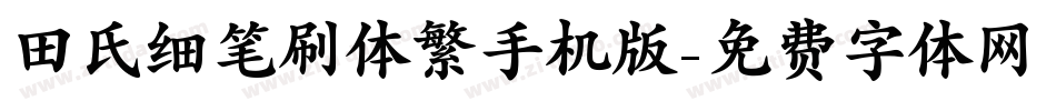 田氏细笔刷体繁手机版字体转换