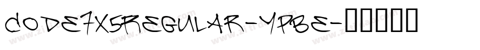 Code7X5Regular-ypBe字体转换