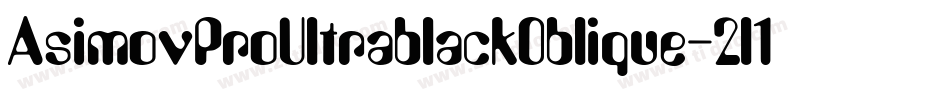 AsimovProUltrablackOblique-2l1w字体转换