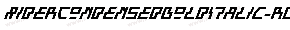 RiderCondensedBoldItalic-r06K字体转换