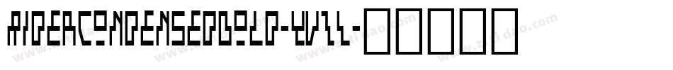 RiderCondensedBold-YVZL字体转换