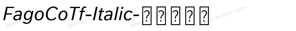 FagoCoTf-Italic字体转换